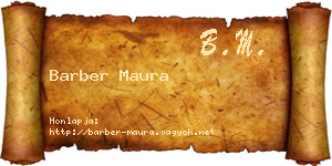 Barber Maura névjegykártya
